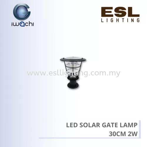 IWACHI LED SOLAR GATE LAMP 30CM 2W-S2039