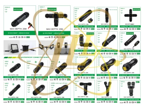 JLUX WATERPROOF CONNECTOR SERIES IP68 MAX DEPTH 20M [2P/3P/4P/5P]