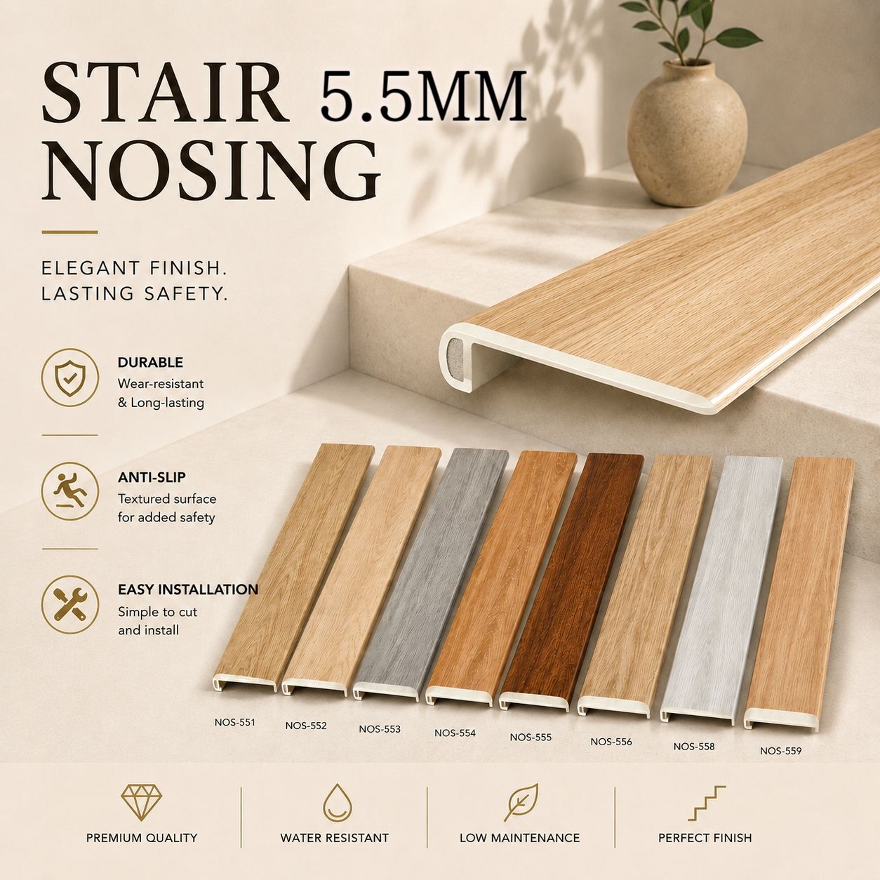 SPC Staircase Nosing 5.5mm