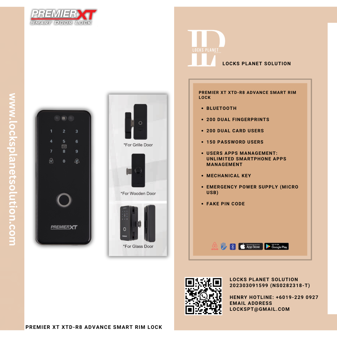 PREMIER XT XTD-R8 ADVANCE SMART RIM LOCK