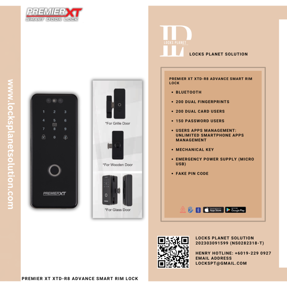 PREMIER XT XTD-R8 ADVANCE SMART RIM LOCK