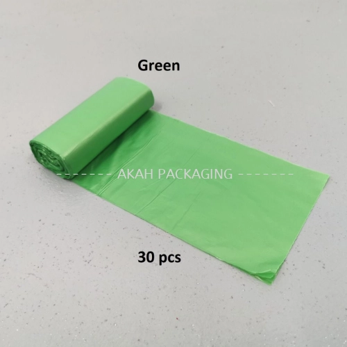 GREEN - Small Size Garbage Bag Roll 47cm x 54cm [18 Inch x 22 Inch]