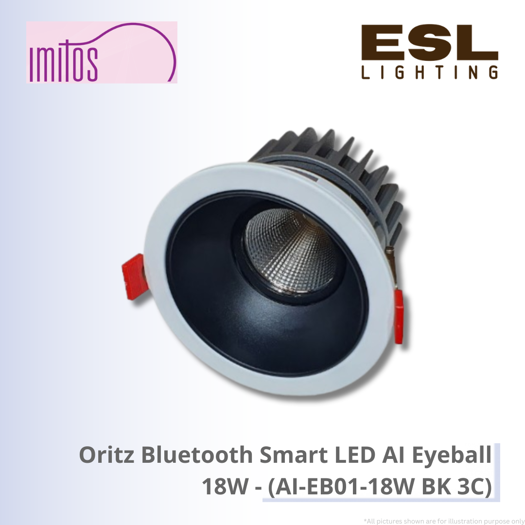 IMITOS Oritz Bluetooth Smart LED AI Eyeball 18W - AI-EB01-18W BK 3C