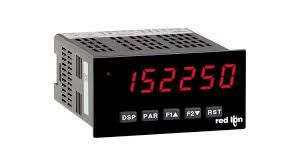 Red Lion Controls | PAXI0030 Dual Counter/Rate Panel Meter, 11-36VDC, DC-Powered
