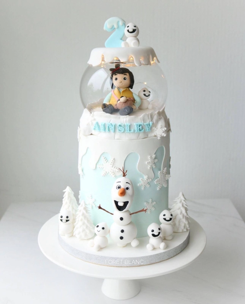 Frozen Elsa Globe Cake