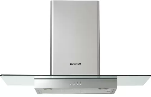 Brandt 90cm Wall-mounted extractor hood AD1189X - Stainless steel+glas