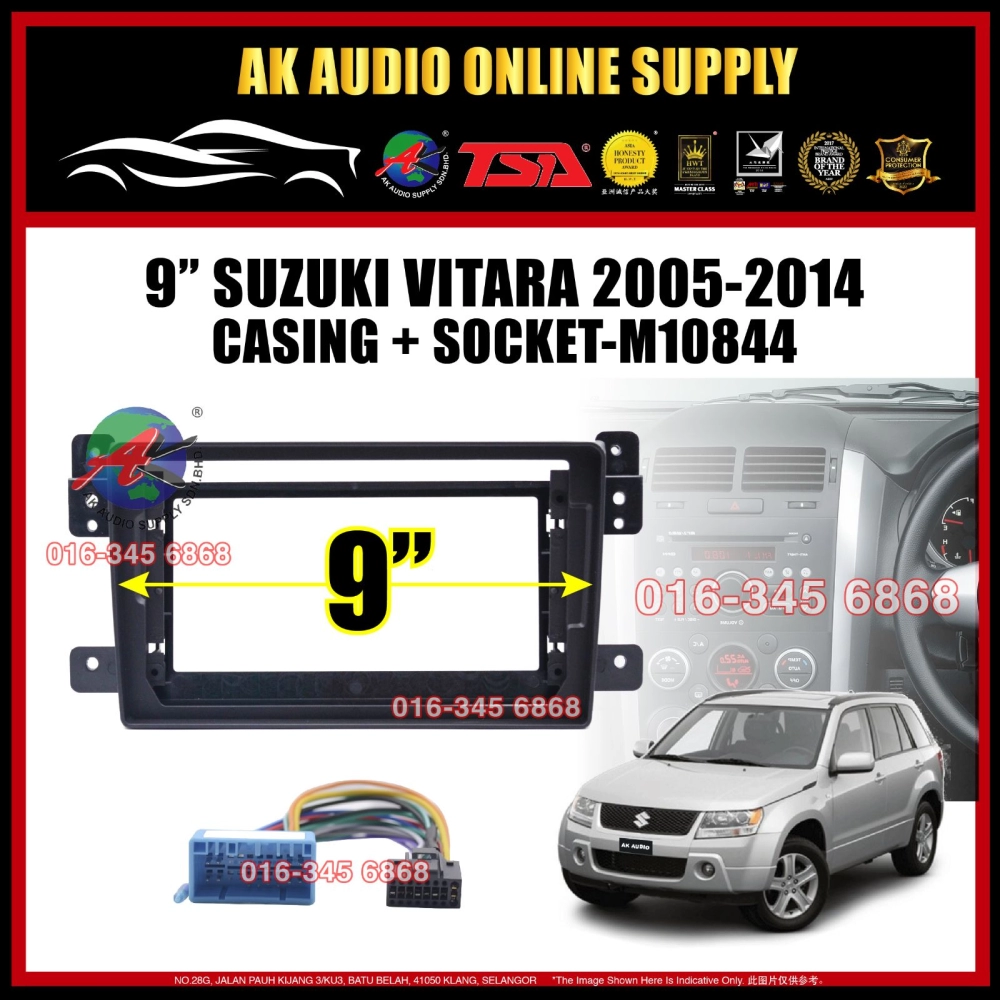 🎁Free AHD Camera🎁8Ram + 128GB DSP 4G Carplay ◾ TSA Suzuki Vitara 2005 - 2014 Android 9'' inch TS10 Car Player Monitor