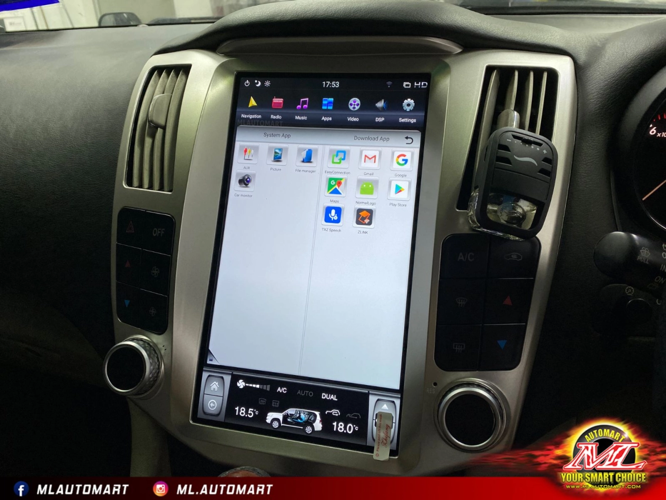 Toyota Harrier XU30 Vertical Style Android Monitor (12.1")