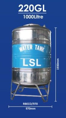 STAINLESS STEEL WATER TANK - RBECO/970