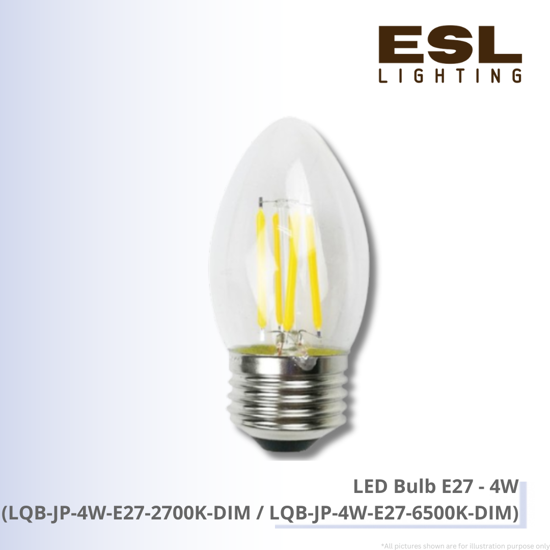 LED Bulb E14 4W - LQB-JP-4W-E27-2700K-DIM / LQB-JP-4W-E27-6500K-DIM