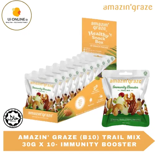 AMAZIN' GRAZE (B10) TRAIL MIX 30G X 10- IMMUNITY BOOSTER