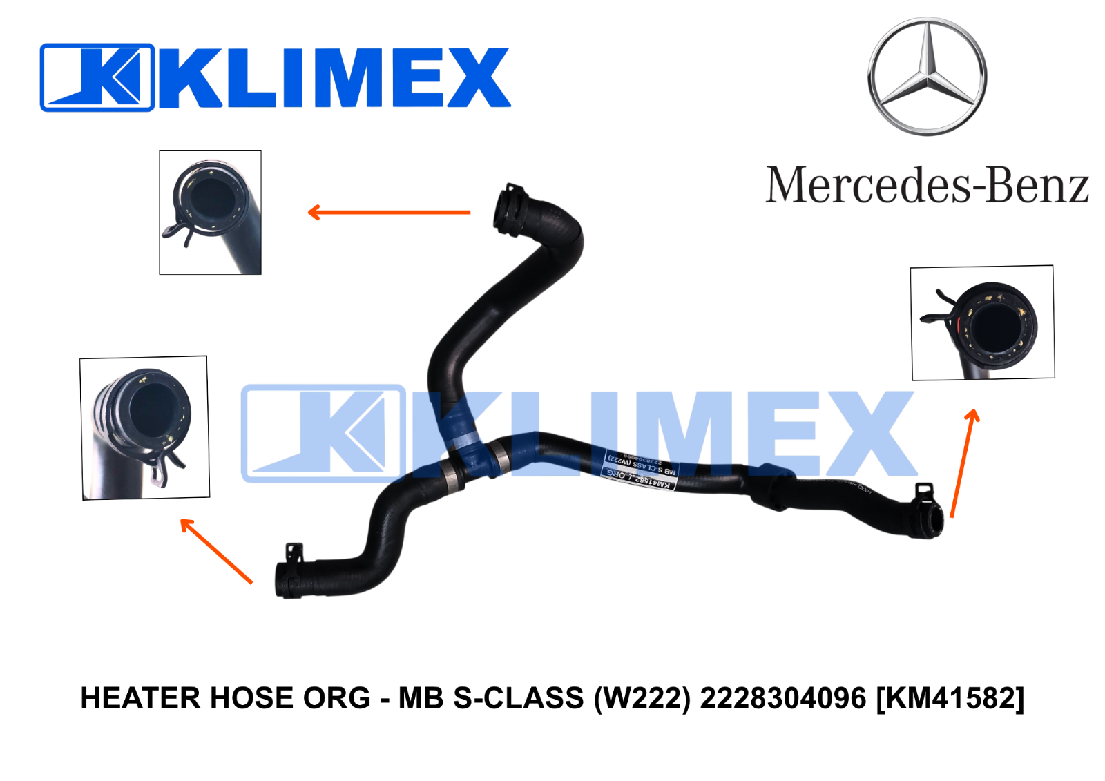 HEATER HOSE ORG - MB S-CLASS (W222) 2228304096 [KM41582]