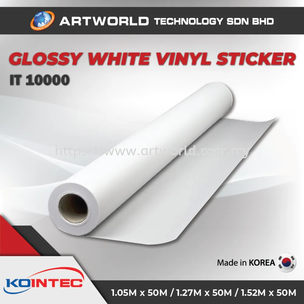 Vinyl Stickers Self Adhesive Glossy White Vinyl Sticker Intec