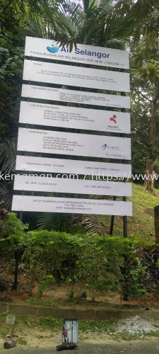 AIR SELANGOR CONSTRUCTION PROJECT SIGNBOARD IN PAHANG GAMBANG 