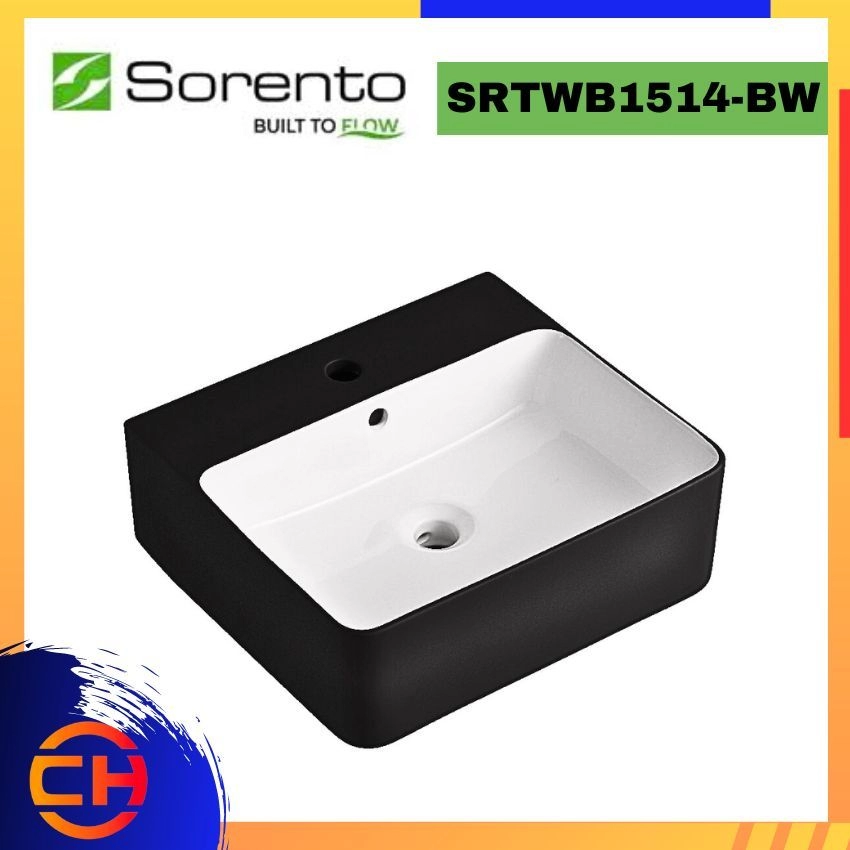 SORENTO COLOUR COUNTERTOP & WALL HUNG BASINS SRTWB1514-BW  ( L460xW421xH157mm )