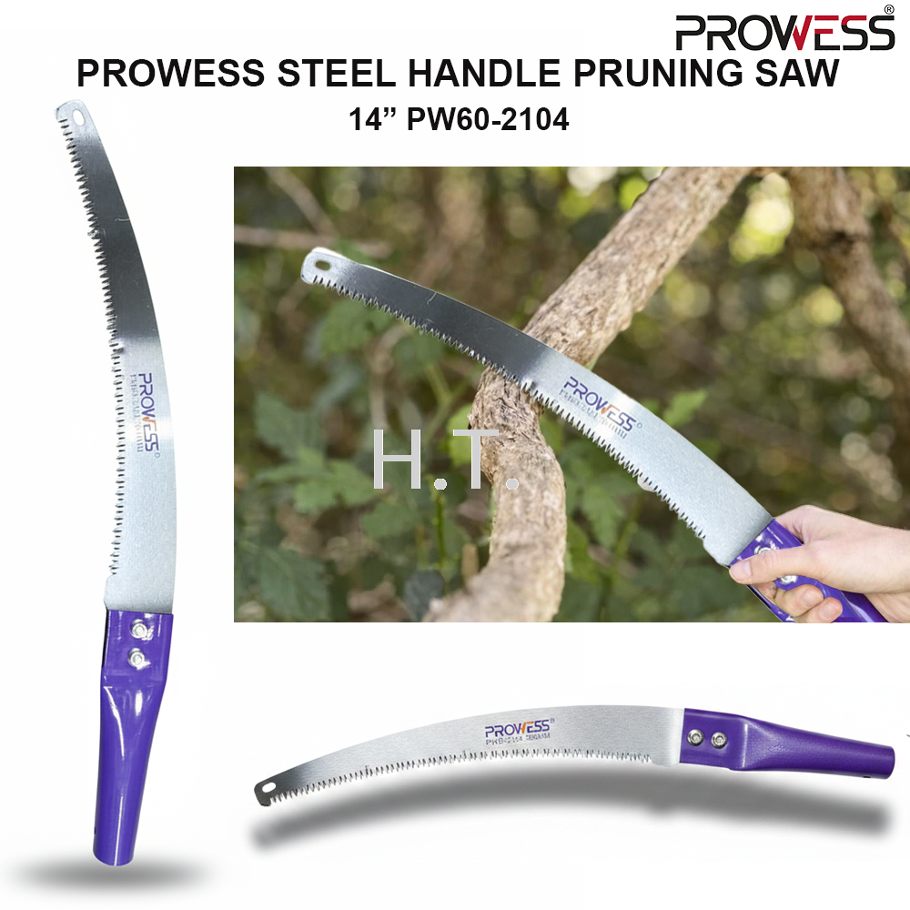 PROWESS STEEL HANDLE PRUNING SAW 14" | HEAVY DUTY TREE PRUNING SAW | GARDEN CUTTING HAND SAW ( PW60-2104 )