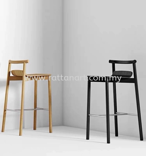 OLIVIA. WOODEN BAR STOOL