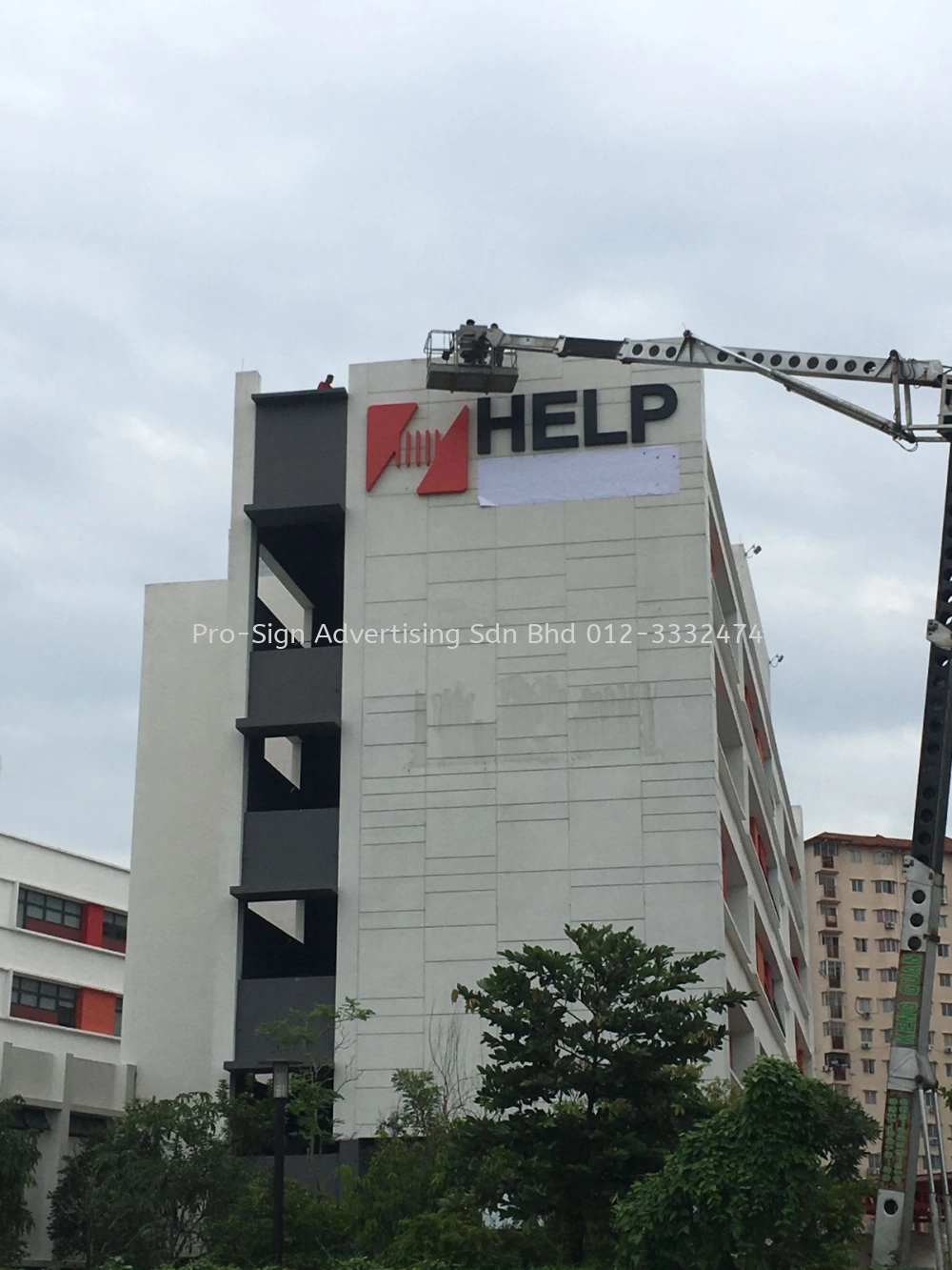 ALUMINIUM BUILDING SIGNAGE (HELP UNIVERISITY, SUBANG 2, 2019)