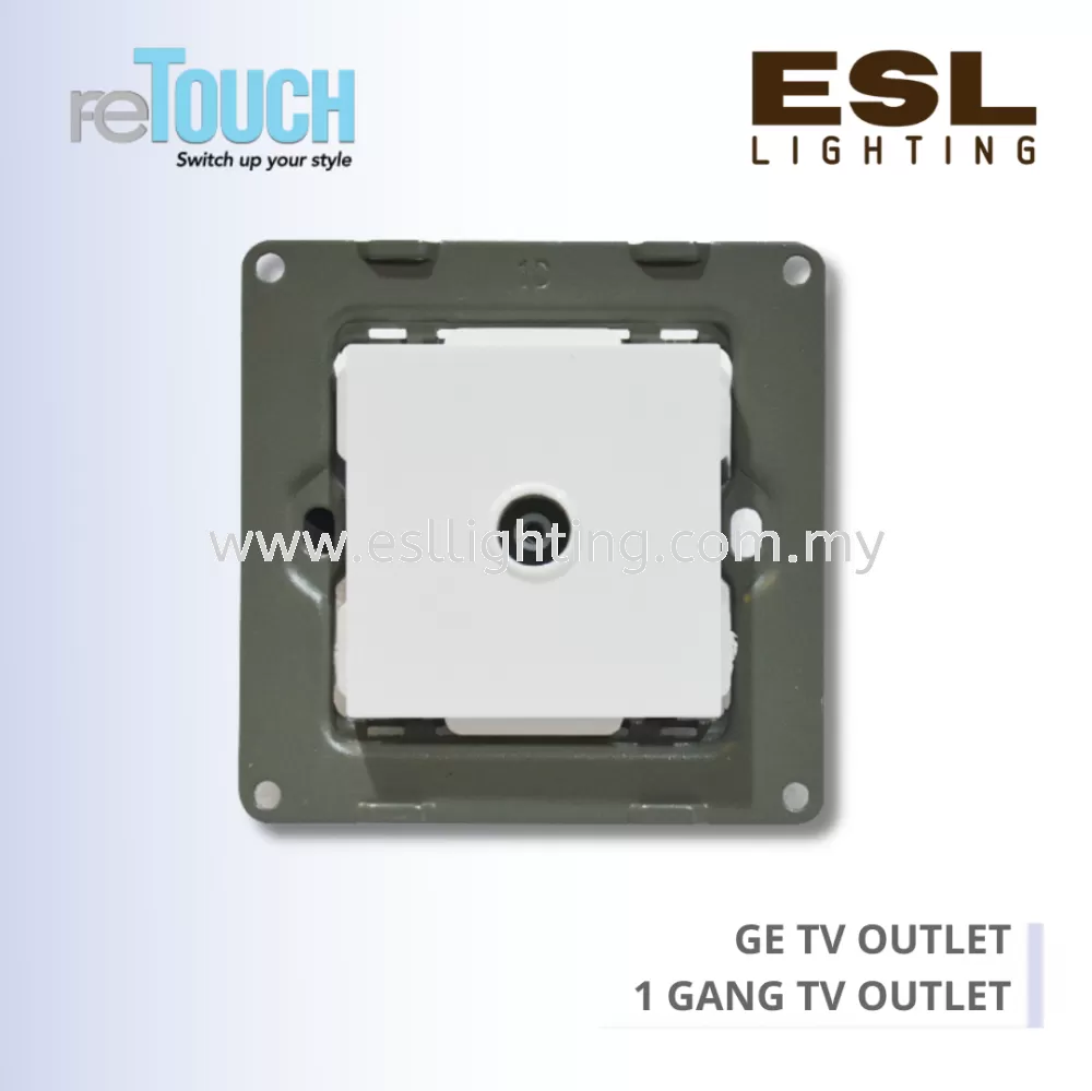 RETOUCH GRAND ELEMENTS - GE TV OUTLET - E/TV101-GW – 1 GANG TV OUTLET