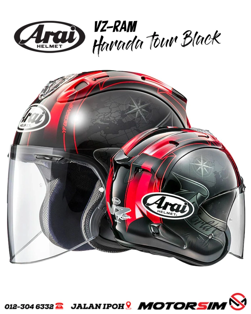 Arai VZ-Ram Harada Tour Black ACCESSORIES ARAI Kuala Lumpur (KL Arai VZ-Ram Harada Tour Black ACCESSORIES ARAI Kuala Lumpur (KL