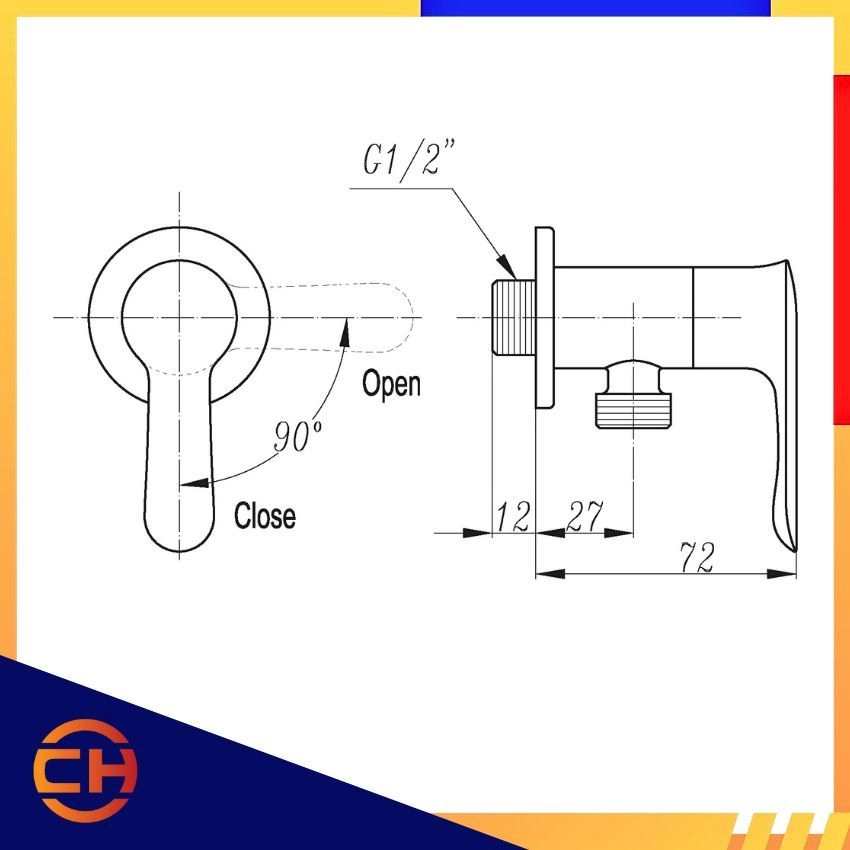 SORENTO BATHROOM FAUCET SRTWT5800 Stop Valve