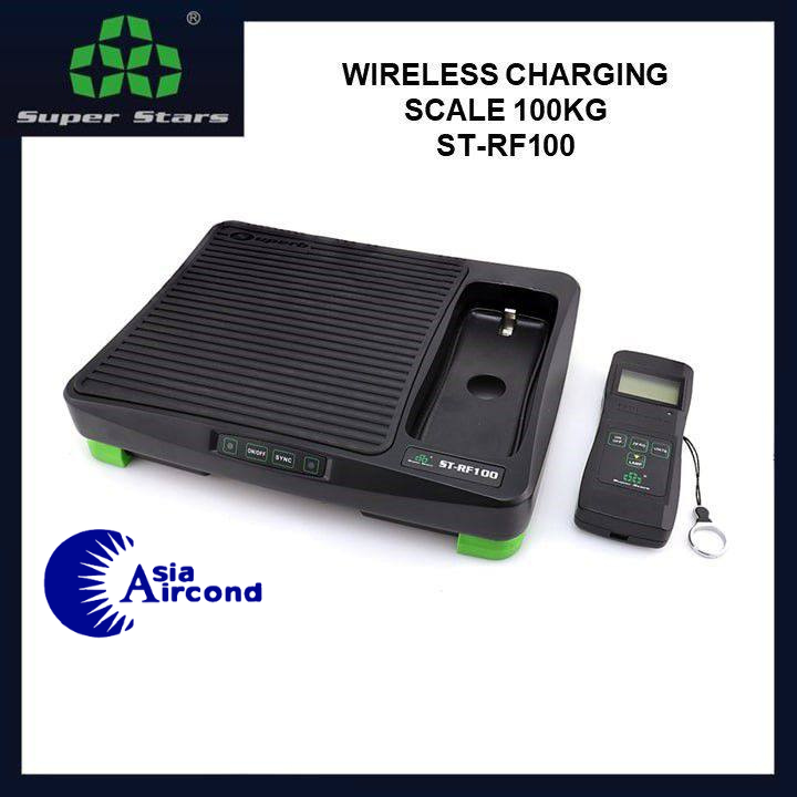 SUPER STARS WIRELESS CHARGING SCALE 100KG ST-RF100 ELECTRONIC REFRIGERANT WEIGHT SCALE AIRCOND [ORIGINAL]