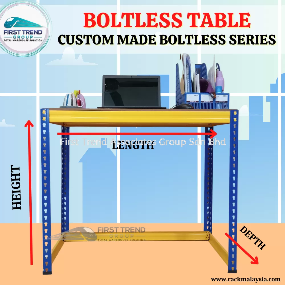 Boltless Table Rak Besi Store Multipurpose Table Home Table / Meja Komputer / Meja Serbaguna