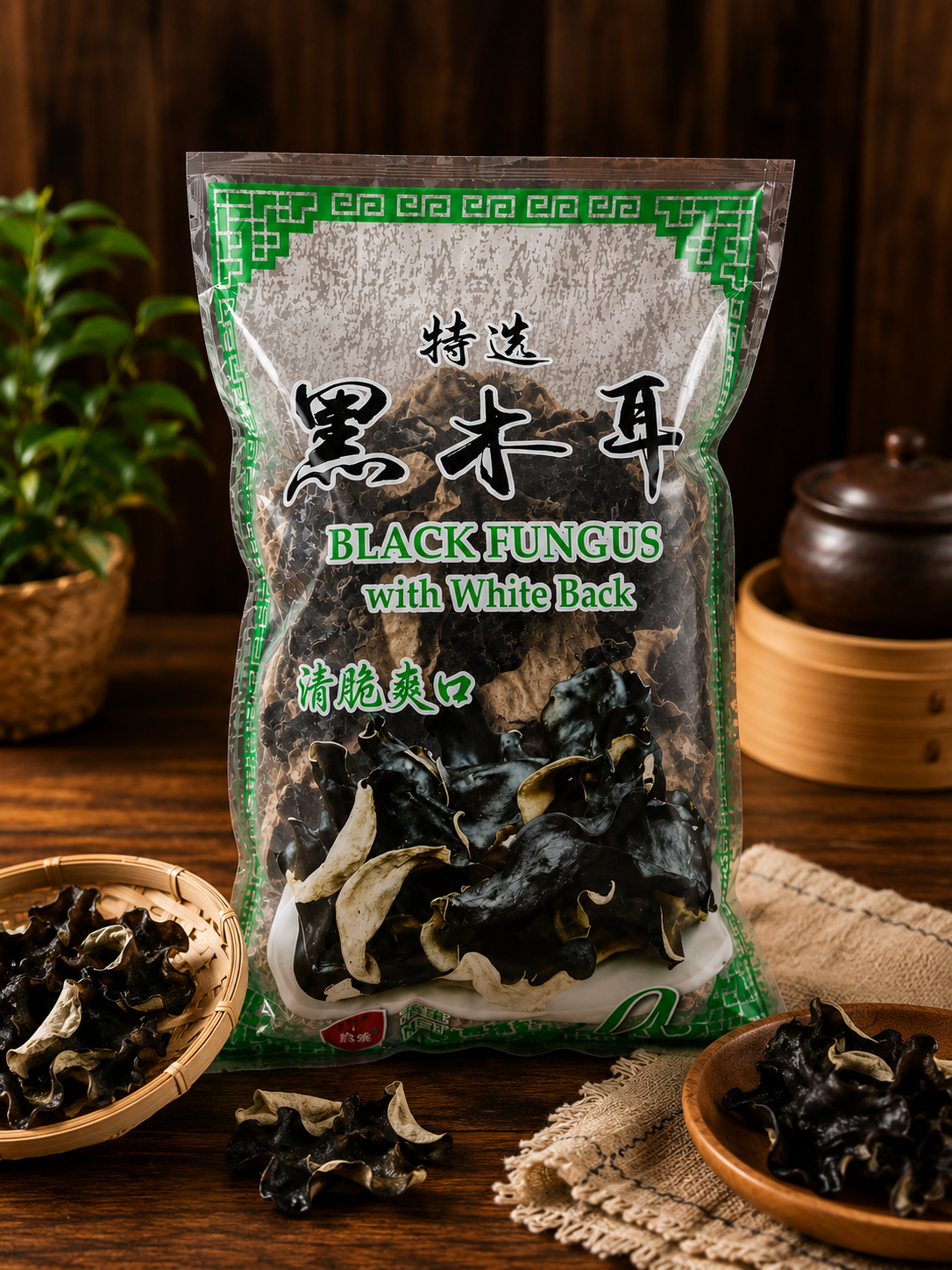 FUNGUS BLACK 白背黑木耳 1KG