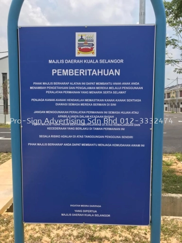 PLAYGROUND RULES & REGULATION (MPKS, SELANGOR, 2019)