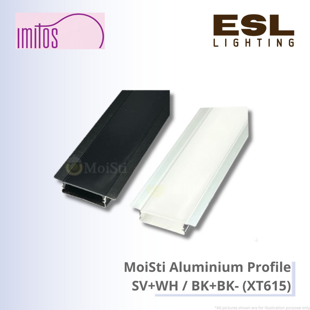IMITOS MoiSti Aluminium Profile SV+WH / BK+BK - XT615