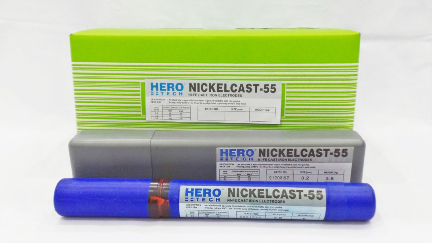 HERO TECH Cast Iron Welding Electrode NI55 (1kg/pack)