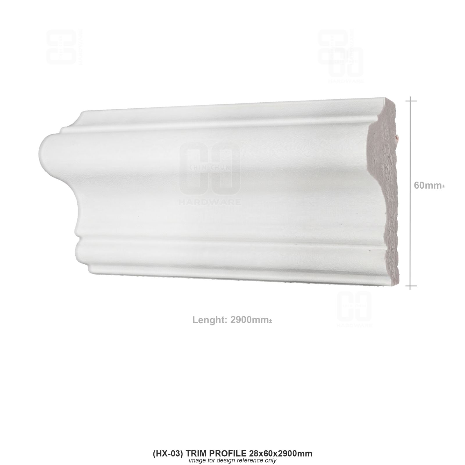 (HX-03) WAINSCOTING TRIM PROFILE 28x60x2900mm