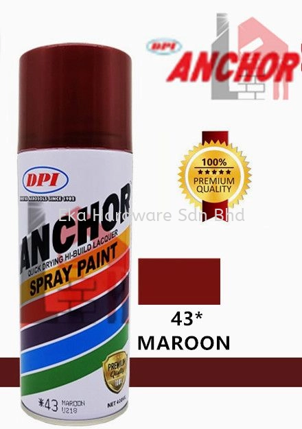 ANCHOR SPRAY PAINT - SPECIAL COLOUR (43* MAROON)