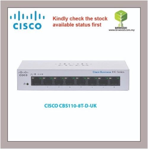 Cisco CBS110-8T-D-UK : CBS110 Unmanaged 8-port GE Unmanaged Desktop Switches