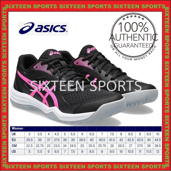 Asics Up Court 5 Badminton Shoes Women (Black/Hot Pink)