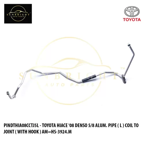 PINDTHIA08CCTJ5L - TOYOTA HIACE '08 DENSO 5/8 ALUM. PIPE ( L ) COIL TO JOINT ( WITH HOOK ) AM=HS-3924.M