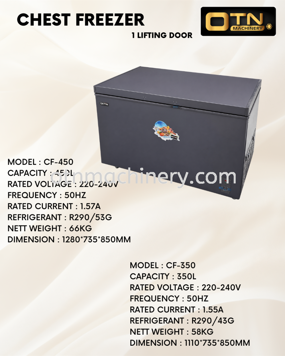 CHEST FREEZER (1 LIFTING DOOR)
