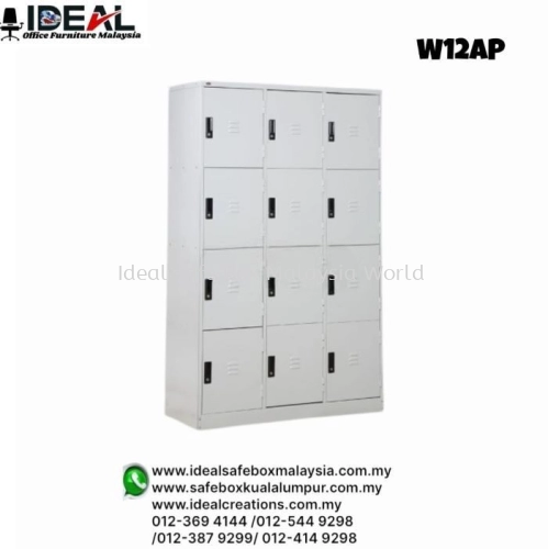 Office Steel Furniture Locker 12 Compartments With Padlock Latch W12AP