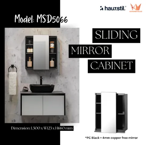 HAUZSTIL Bathroom Mirror Cabinet Without Swing Door MSD5066