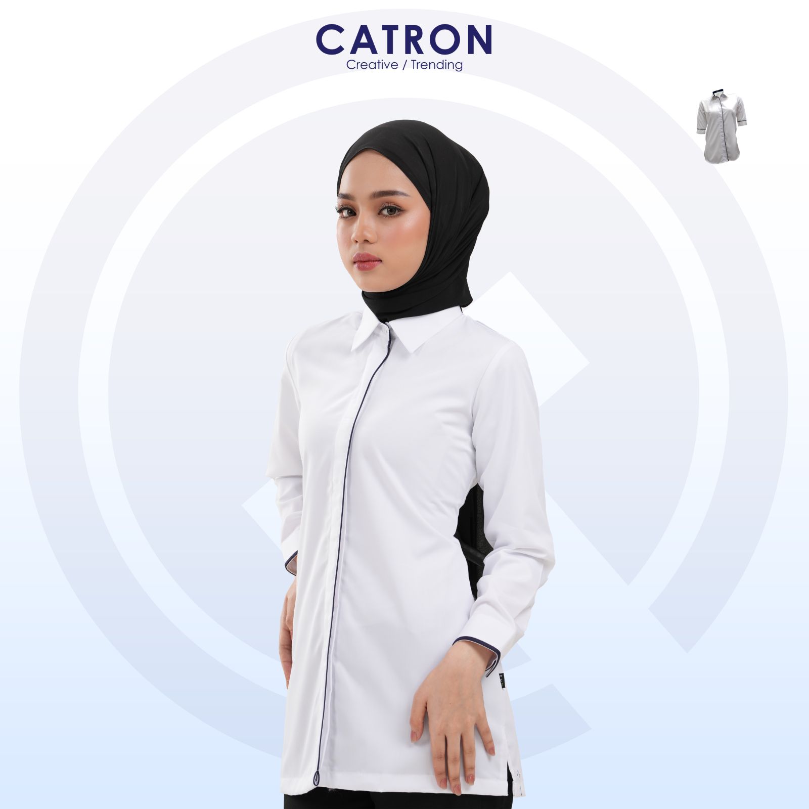 FC 603H Polycotton Ladies 3/4 Sleeve Corporate Shirt