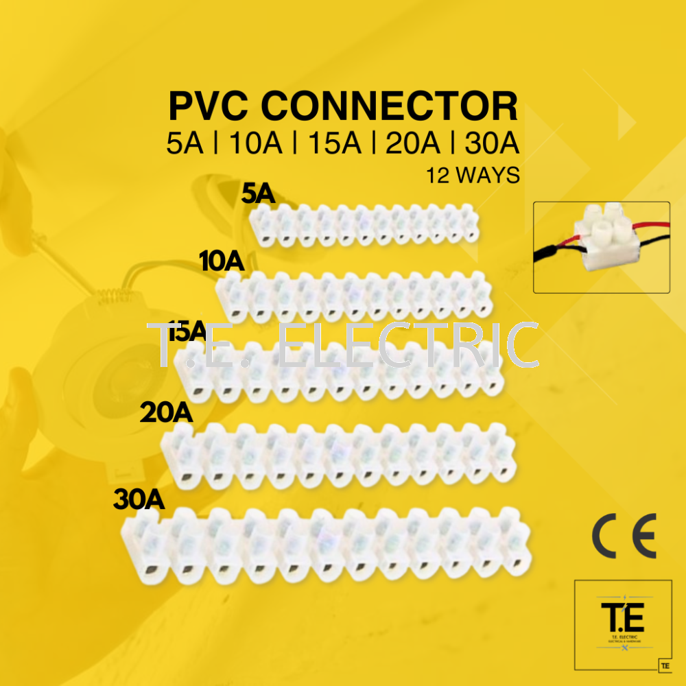 5A / 10A / 15A / 20A / 30A PVC CONNECTOR U TYPE SCREW WIRE PLASTIC TERMINALS ELECTRICAL CABLE