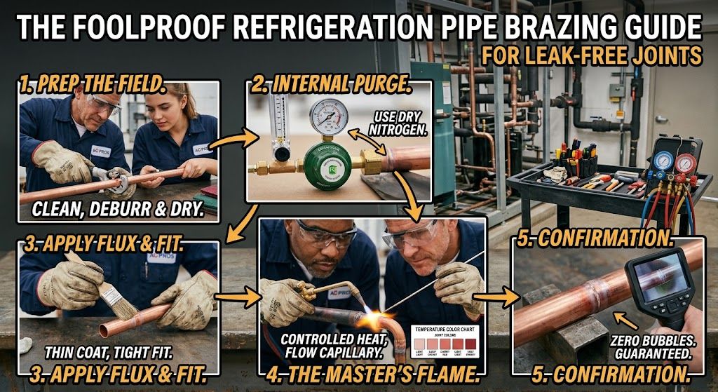 refrigeration pipe leak-free brazing guide
