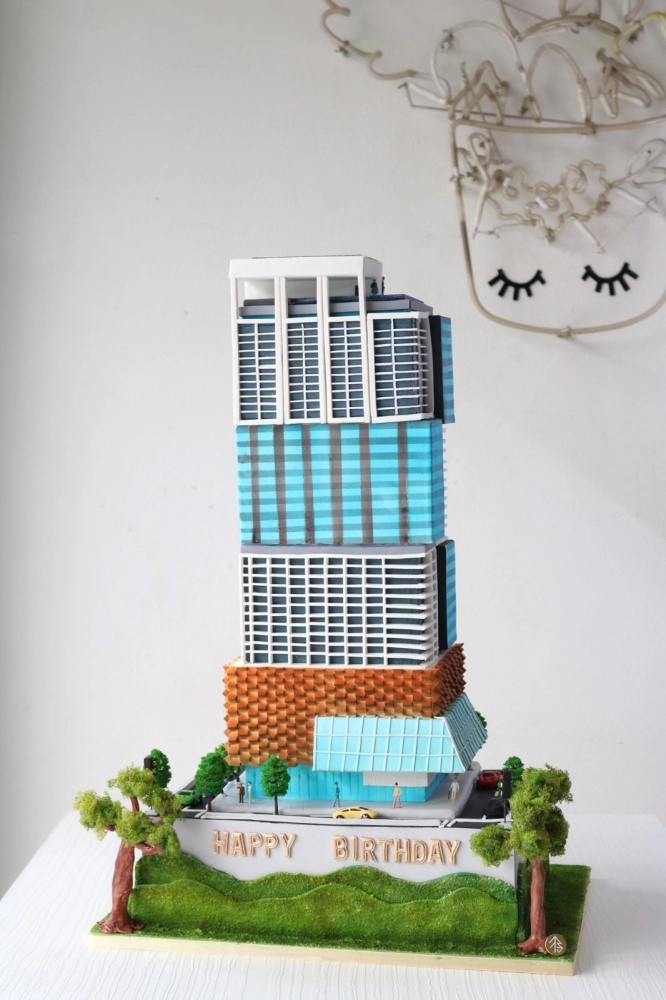 Hotel Building Cake