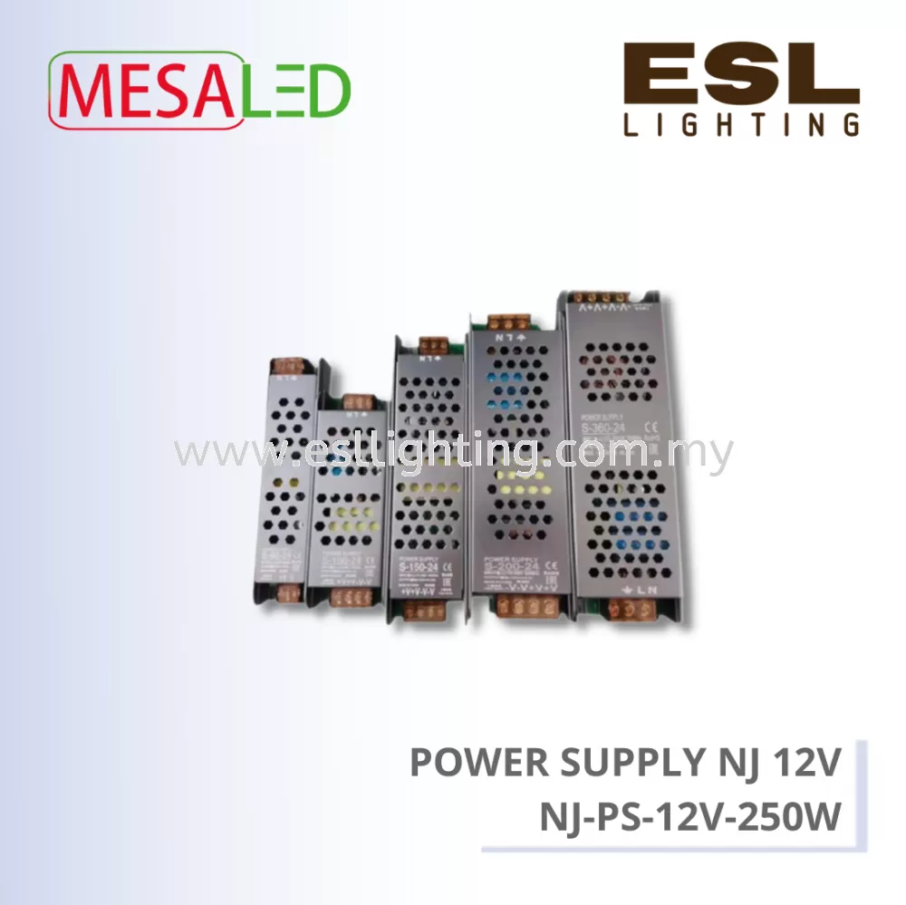 MESALED POWER SUPPLY NJ 12V 250V - NJ-PS-12V-250W