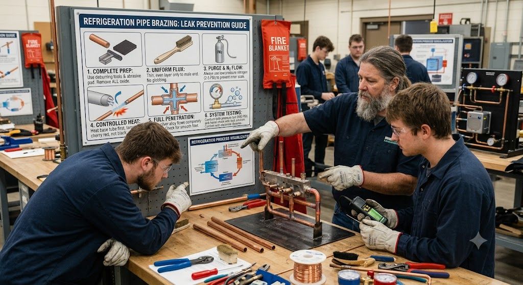 refrigeration pipe brazing leak prevention guide