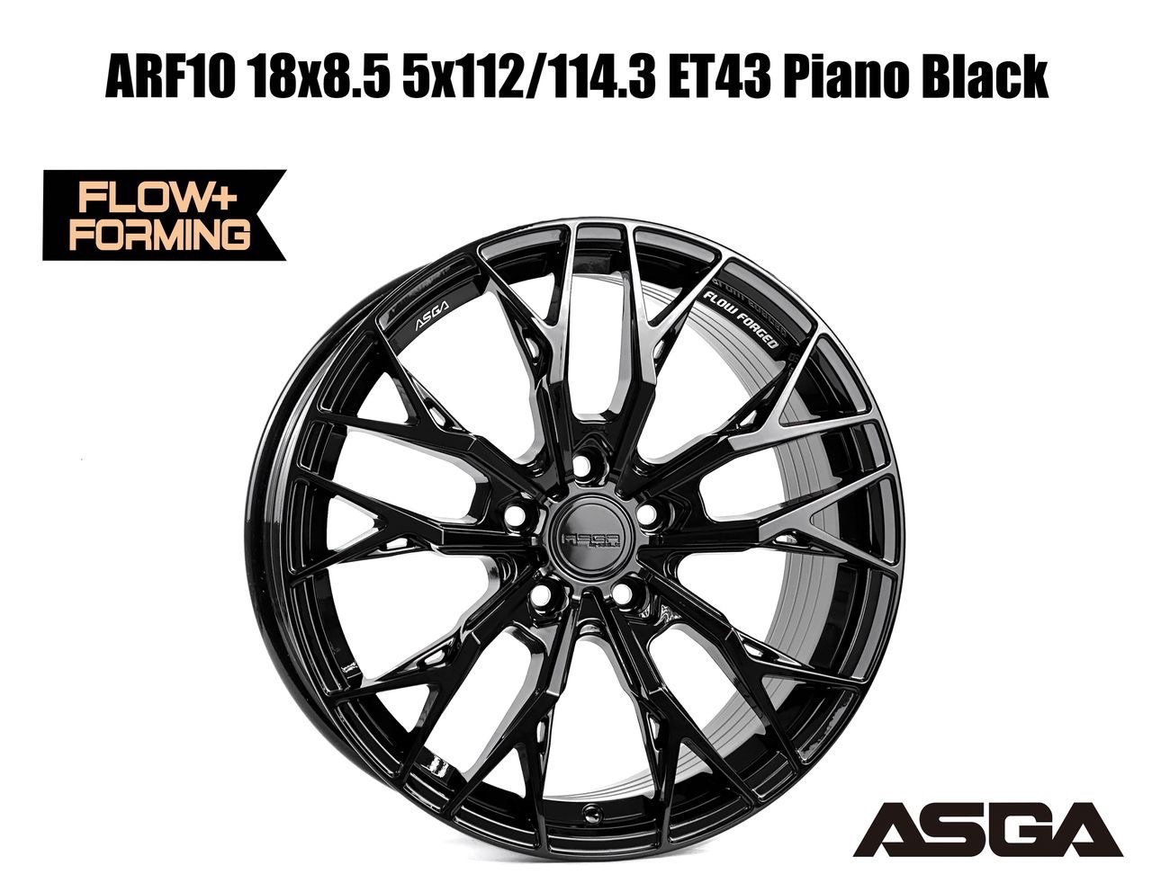 ARF10 18x8.5 5x112/114.3 ET43 Piano Black