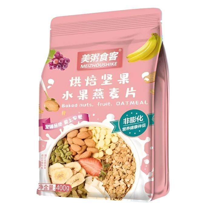 MEI ZHOU SHI KE OATMEAL-BAKED NUTS & FRUITS美粥食客 燕麦片 烘培坚果/水果(35*400G)