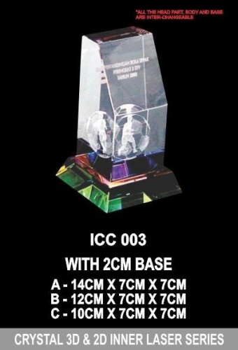 Crystal 3D & 2D Inner Laser Series - ICC 003 with 2cm Base