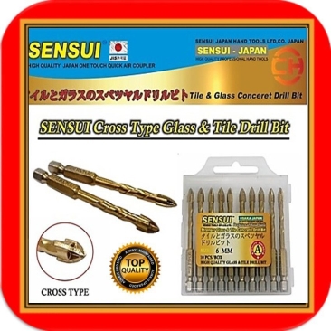 SENSUI CROSS TYPE GLASS & TILE CONCRETE DRILL BIT [1 PCS ONLY NOT BOX]