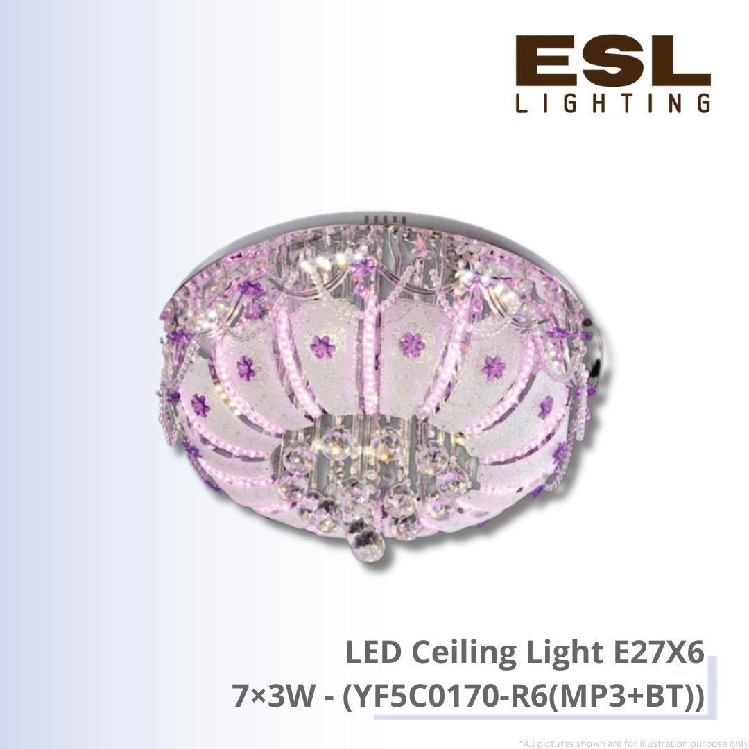 LED Ceiling Light 7×3W - YF5C0170-R6(MP3+BT)